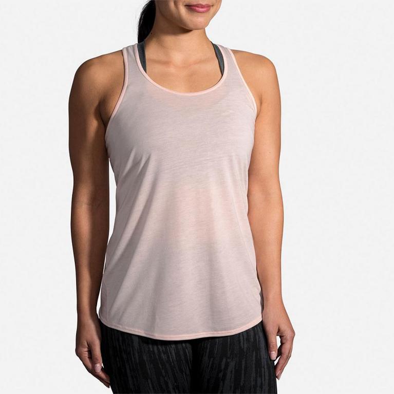 Brooks Distance Womens Running Tank Top - Pink - Indonesia (GQTI-58629)